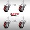 Service Caster 3.5 Inch SS Maroon Polyurethane Wheel Swivel 10mm Threaded Stem Caster Set SCC-SSTS20S3514-PPUB-MRN-M1015-4 - alternate 5